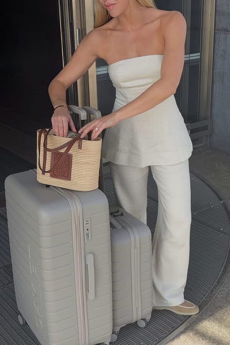 NA-KD Hose mit mittlerer Taille aus Leinenmischung Beige