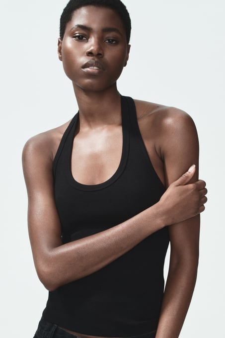 H&M Neckholder-Top aus Baumwolle