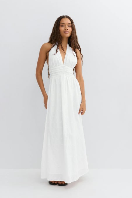 Gina Tricot Halterneck dress - Weiß 