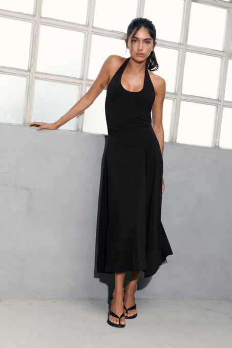 Neckholder-Midikleid