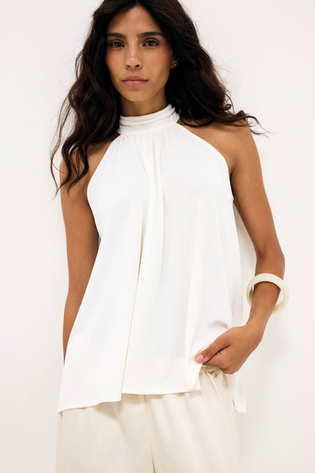 Halterneck Flowy Tie Top