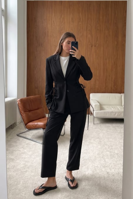 Lacing Detailed Blazer