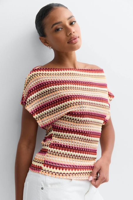 Gina Tricot Dropped shoulder top - Rosa