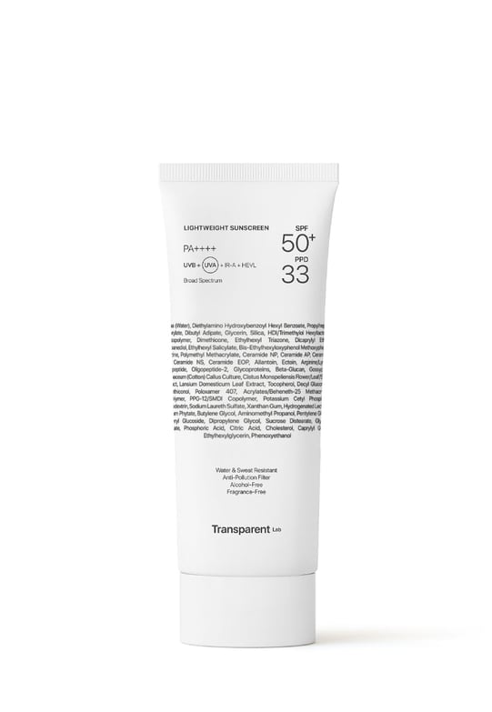 Transparent Lab Lightweight Sunscreen SPF50+ 100ml