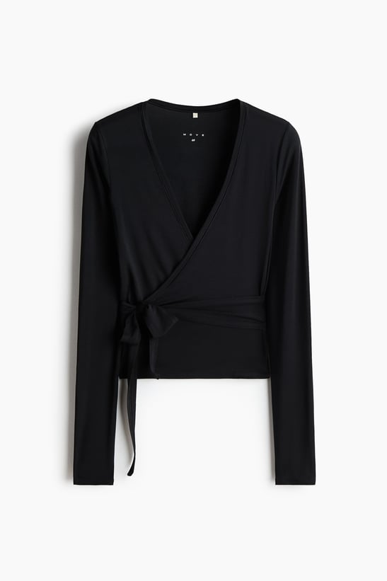 H&M Sportshirt im Wickelschnitt aus Modal