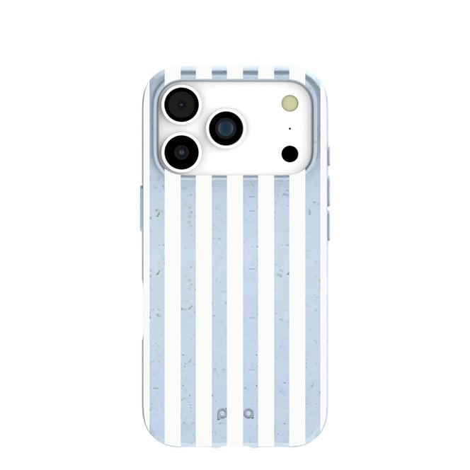 Pela Case Powder Blue Cloud Stripes iPhone 18 Pro Case