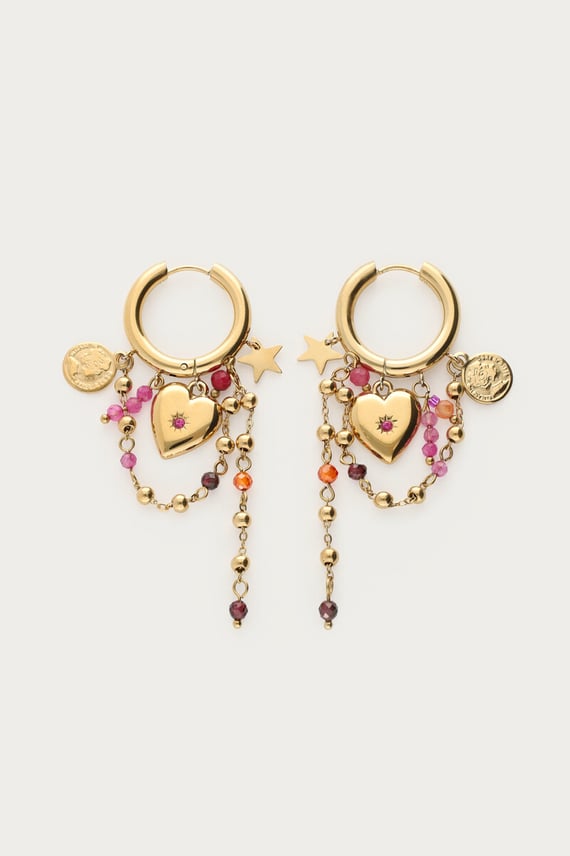 My Jewellery Starry Ohrringe mit Herz und Perlen
