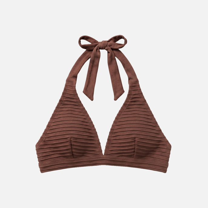 Halterneck Bikini Top – Chocolate