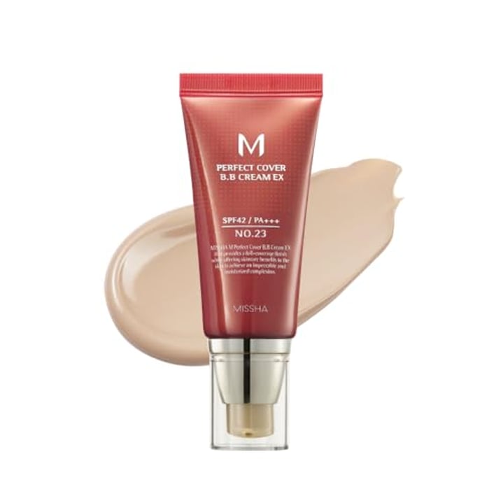 MISSHA M Perfect Cover BB Cream Nr. 23 Natural Beige – Hell/Mittel mit kühlem/neutralem Unterton, LSF 42 PA+++, 50 ml