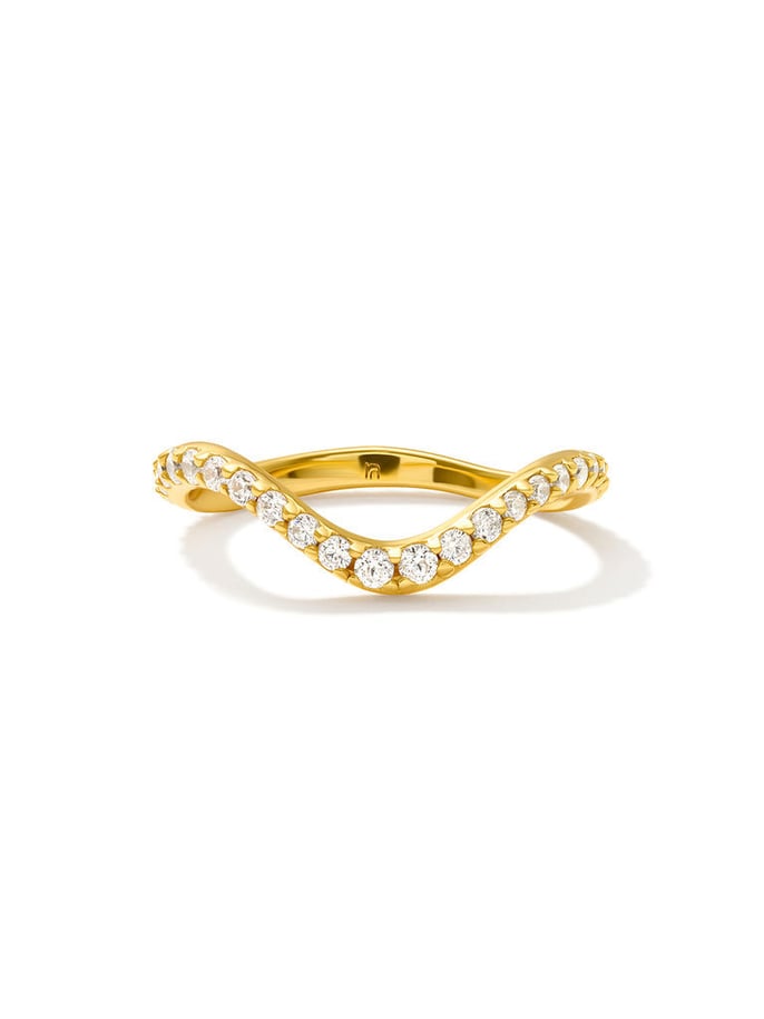 Ninety 9 DAINTY WAVE - Ring • Color: 18K Yellow Gold