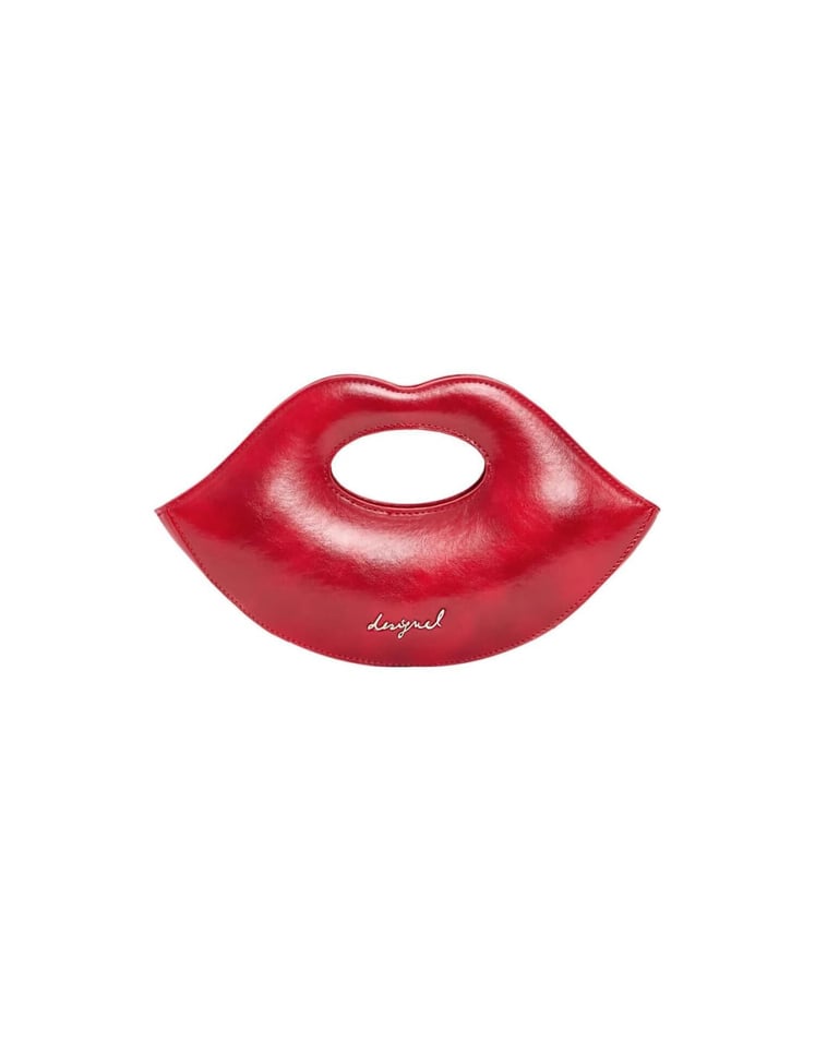 Desigual – Kleine Lippentasche in Rot