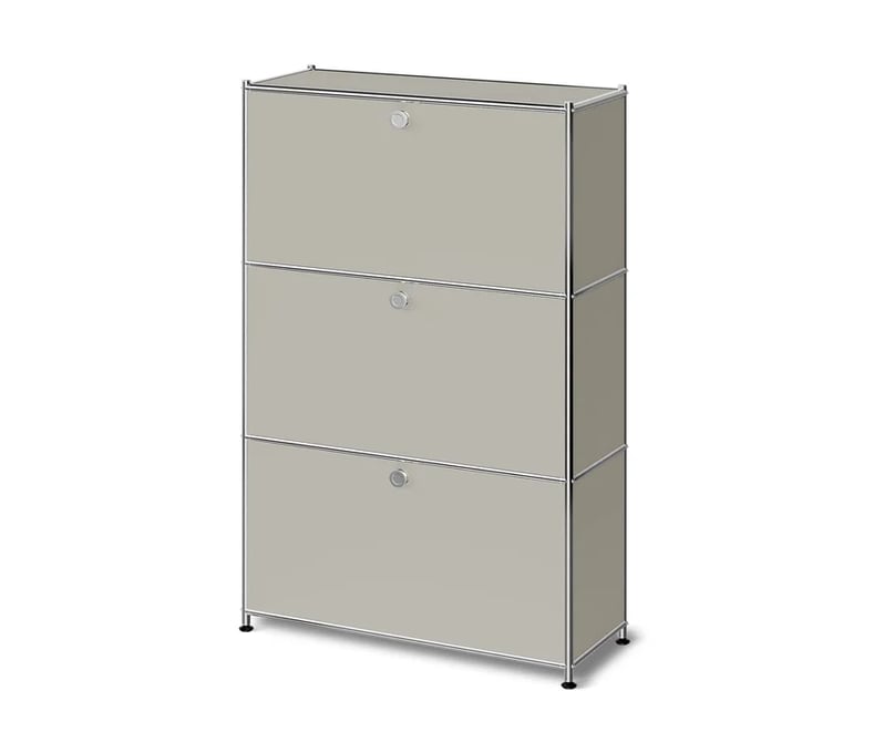 Tchibo Kommode Metall »CN3 Slim Line« mit 3 Klappfächern, hellgrau