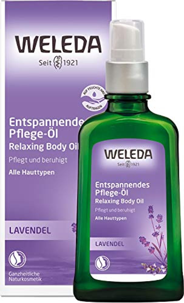 WELEDA Bio Lavendel Körperöl - ätherisches Naturkosmetik Hautpflege Massageöl / Pflegeöl mit Lavendelöl