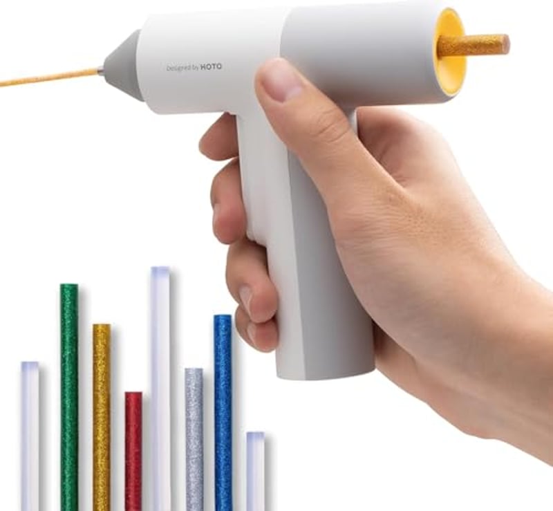 HOTO Akku Heißklebepistole Pro, 40 Heißklebesticks Klebepistole, USB-C | Automatische Klebstoffausgabe, Heissklebepistole Kabellos für DIY Kunst, Handwerk & Schnelle Reparaturen im Haus Büro