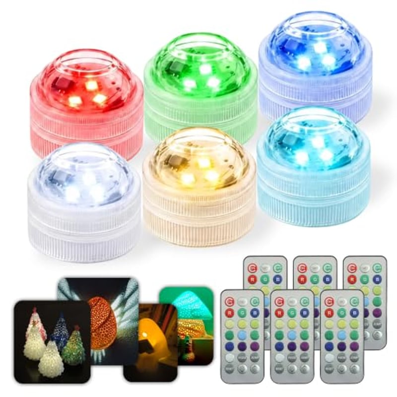 Mini Waterproof RGB LED Tea Lights with Remote Control for Bambu Lab KC020