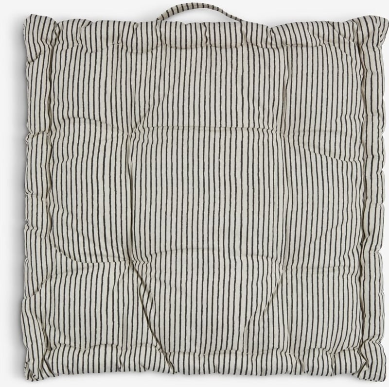 Sitzkissen PIL 40x40x7 beige/schwarz