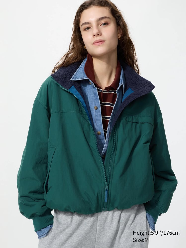 UNIQLO Fleece Blouson (Stehkragen, gefüttert) für Erwachsene