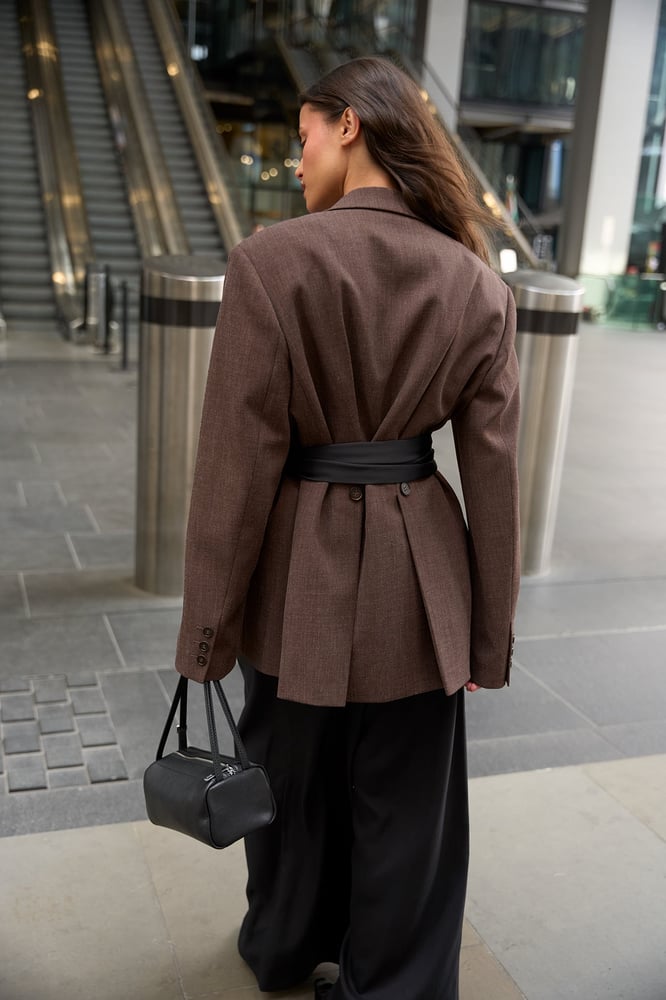 Oversized Button Back Detail Blazer