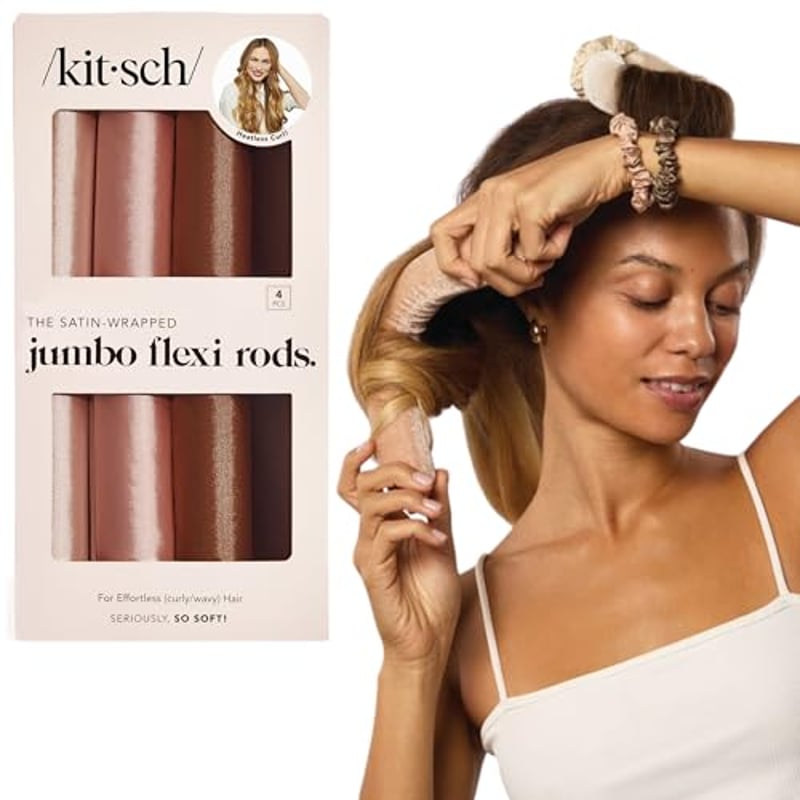 Kitsch Jumbo Flexi Locken ohne Hitze 4 Stück - Rosewood