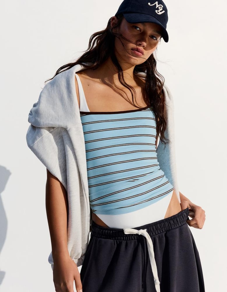 Bershka Trägertop mit Kontrast
