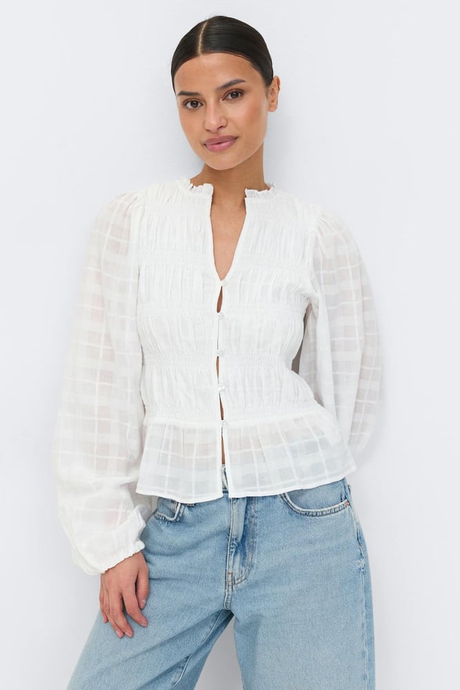 Gina Tricot Smock blouse - Weiß