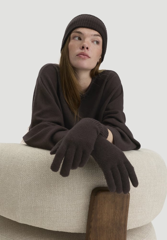 hessnatur Strick Handschuhe aus Bio-Merinowolle mit Cashmere