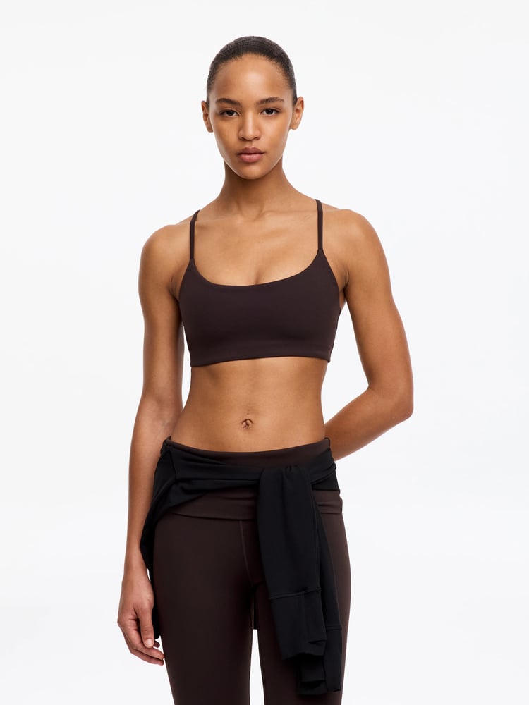 ARKET Sport-BH aus weichem Stretchmaterial Braun