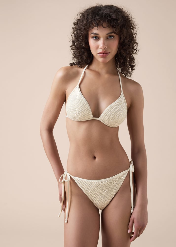 Calzedonia Triangel-Bikinioberteil mit Polsterung Sequin Net