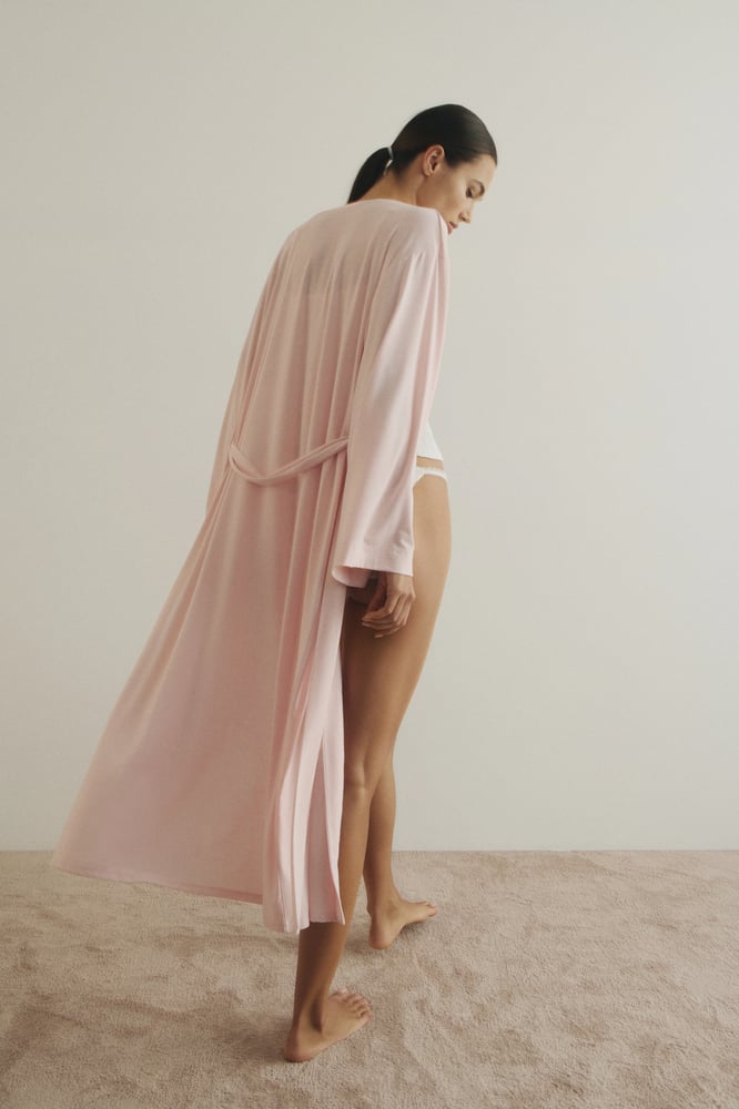 H&M Bademantel aus Jersey - Hellrosa