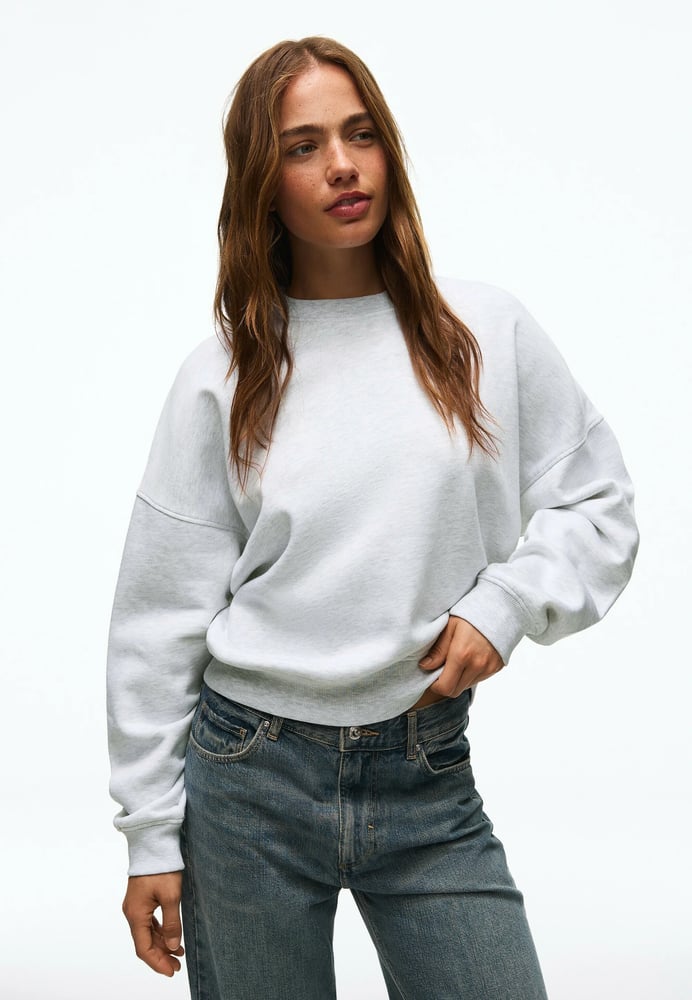 Bershka SWEATSHIRT - Sweatshirt - dark grey
