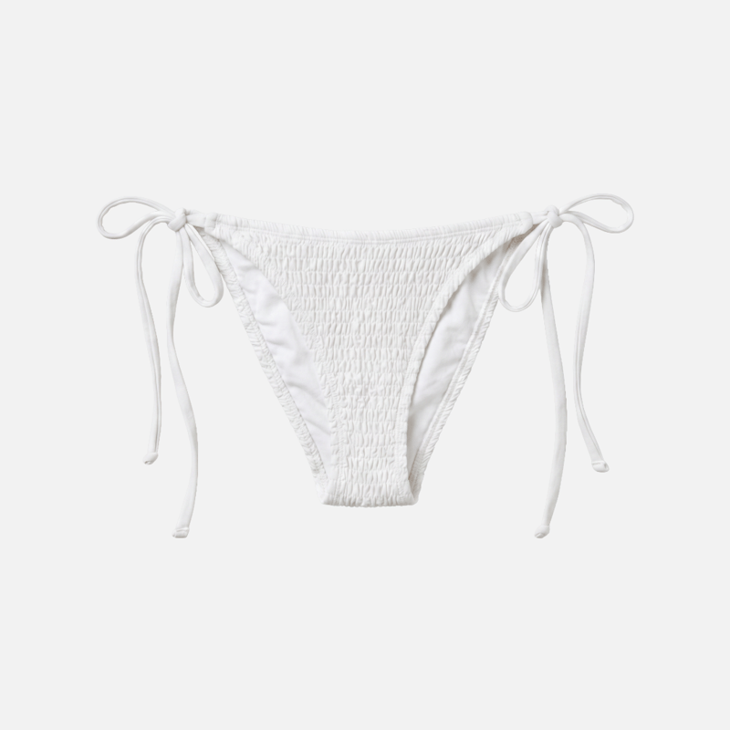 String Bikini Bottom – White