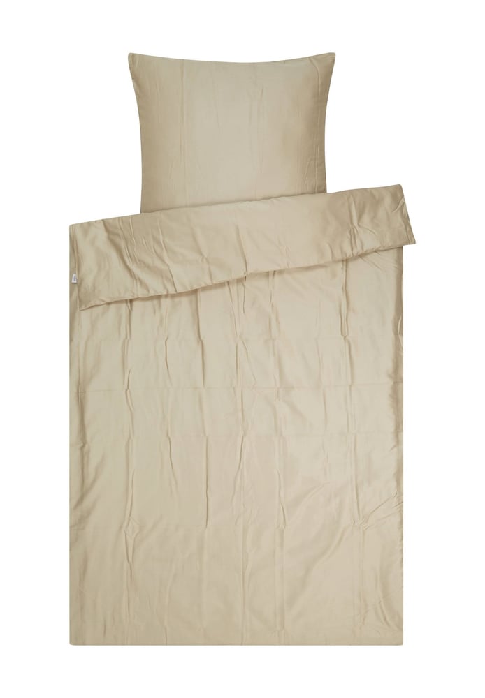 SCHÖNER WOHNEN KOLLEKTION Satin-Bettwäschegarnitur "Pure", gelb, 135X200