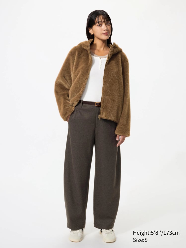 UNIQLO Jersey Velours Hose (Barrel Leg) für Erwachsene