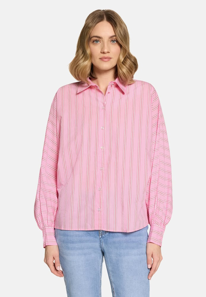CARTOON MIT STREIFEN - Hemdbluse - rosé pink