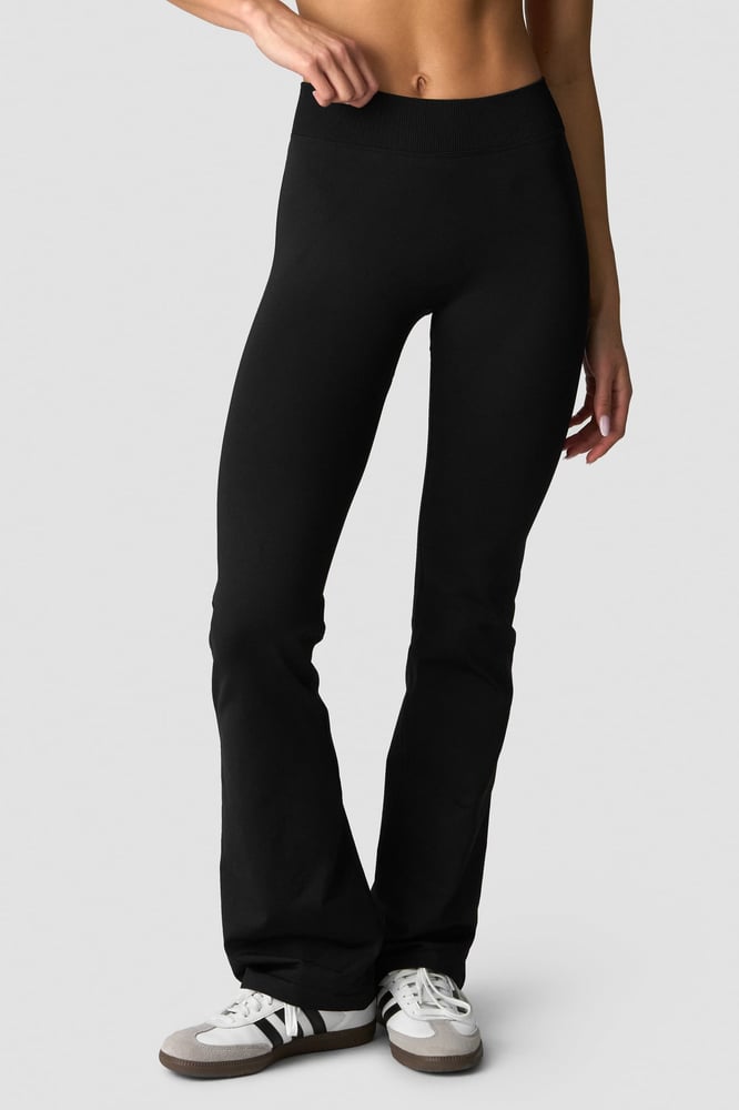 Define Seamless Flared Tights Low Waist Black