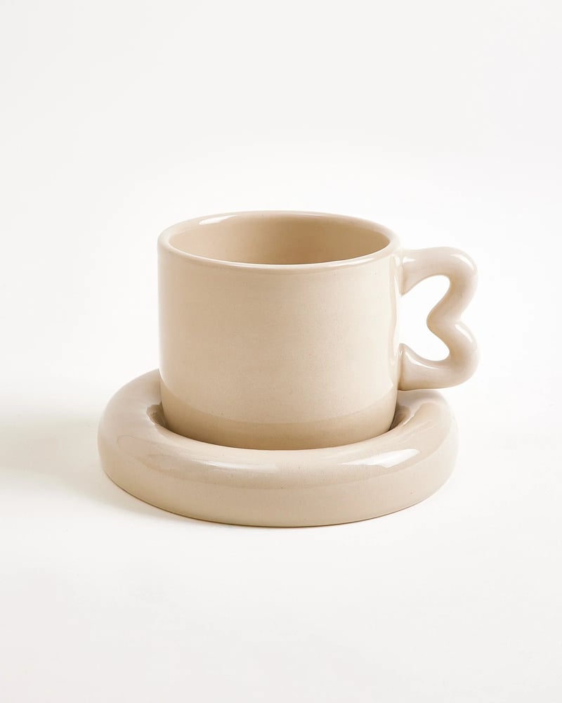 Motel a Miio Seia Tasse & Untertasse Herz sand