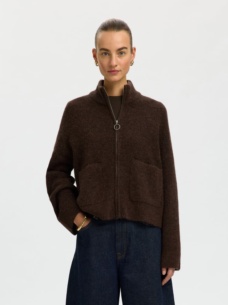 Selected WOLLGEMISCH STRICKJACKE