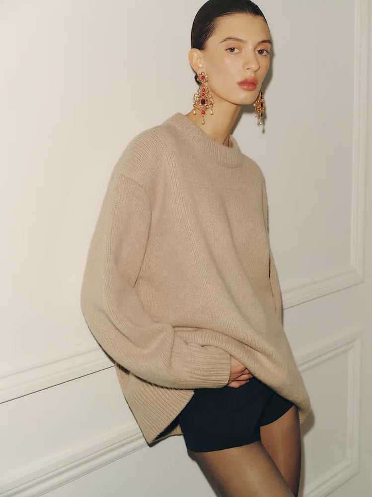 Reformation Jo Regenerative Wool Oversized Crew