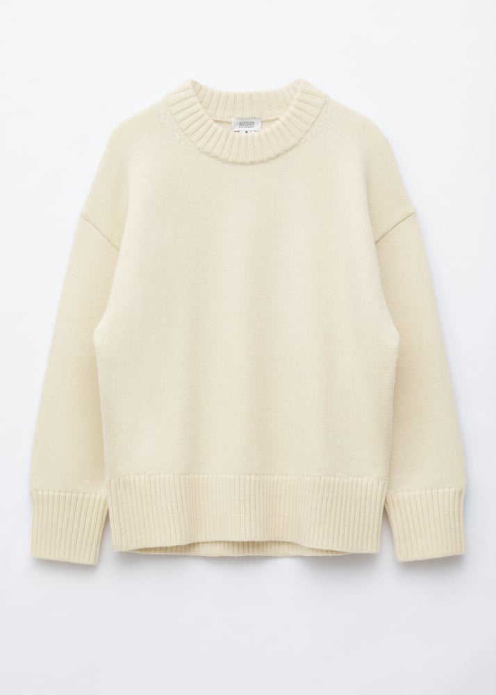& Other Stories Wollpullover mit Oversized-Passform - Cremeweiß