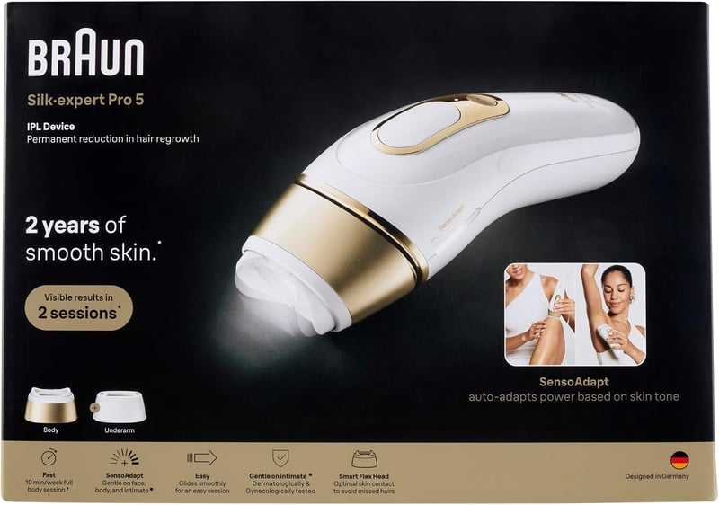 Braun IPL Smart Silk·expert Pro 5, Laser Hair Removal at Home PL5210