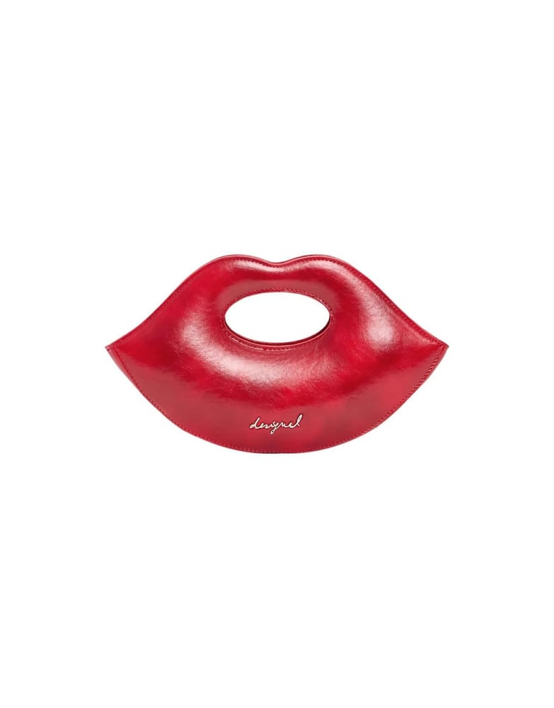Desigual – Kleine Lippentasche in Rot