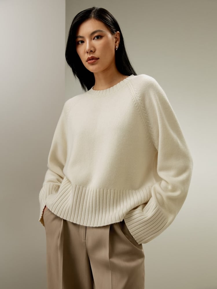 LILYSILK Oversized Gelato Woll-Mix Pullover