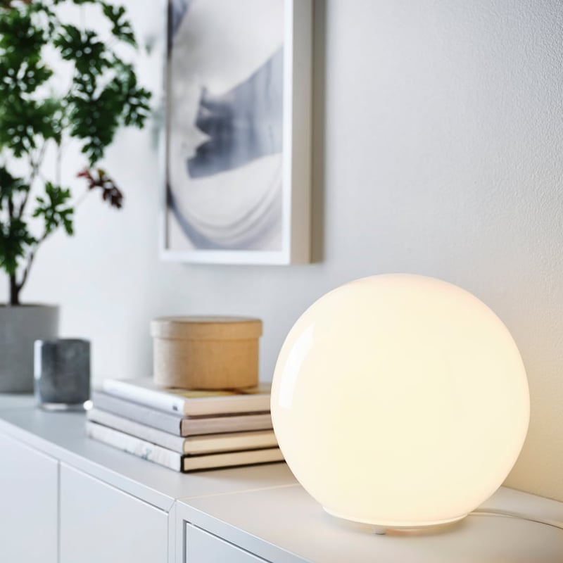 IKEA FADO Tischleuchte, weiß, 25 cm