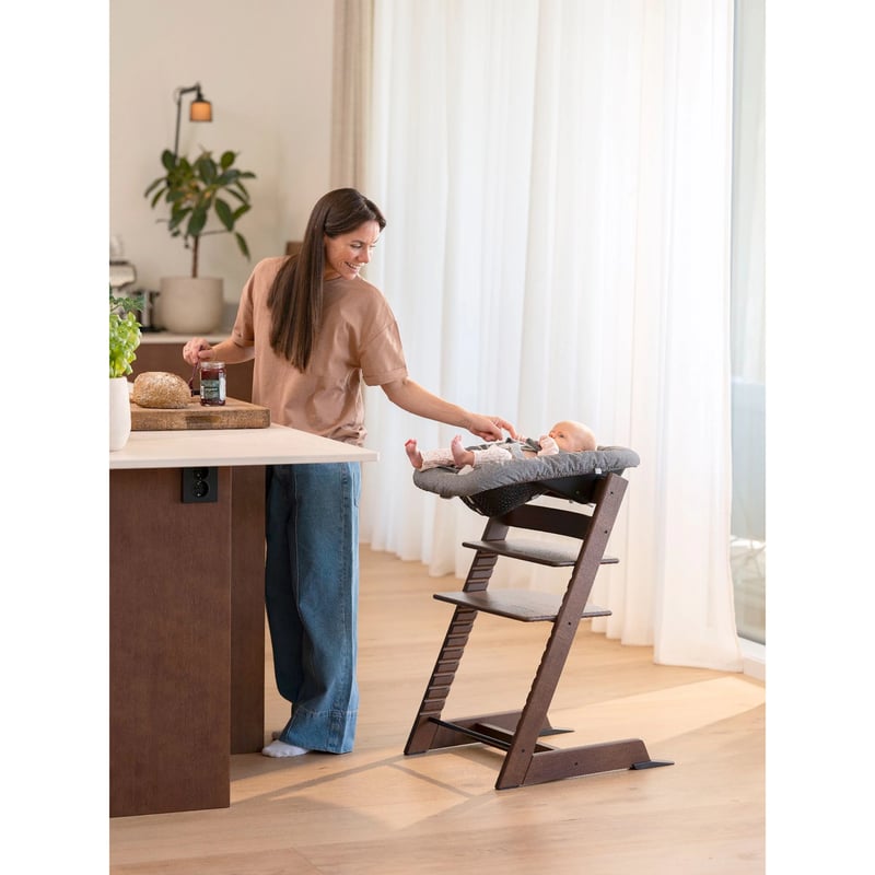 Stokke® Tripp Trapp® Bundle Treppenhochstuhl Eiche inklusive Newbornset Vanilla White & Babyset