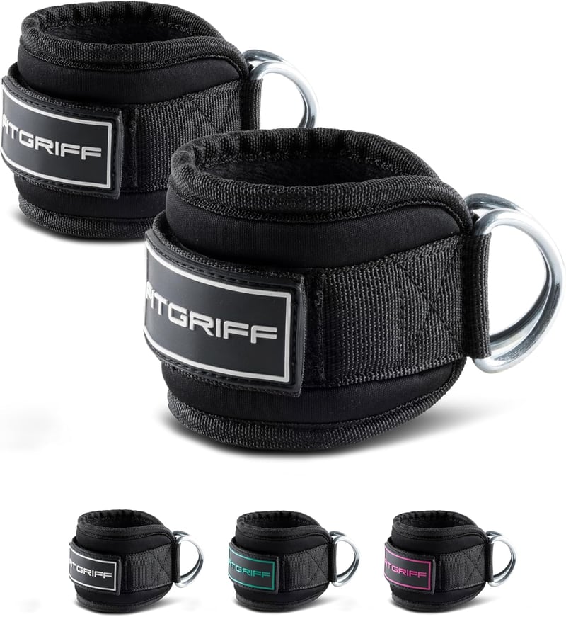 Fitgriff® Foot Straps V3 - for Fitness Training on Cable Pull - (Pack of 2)