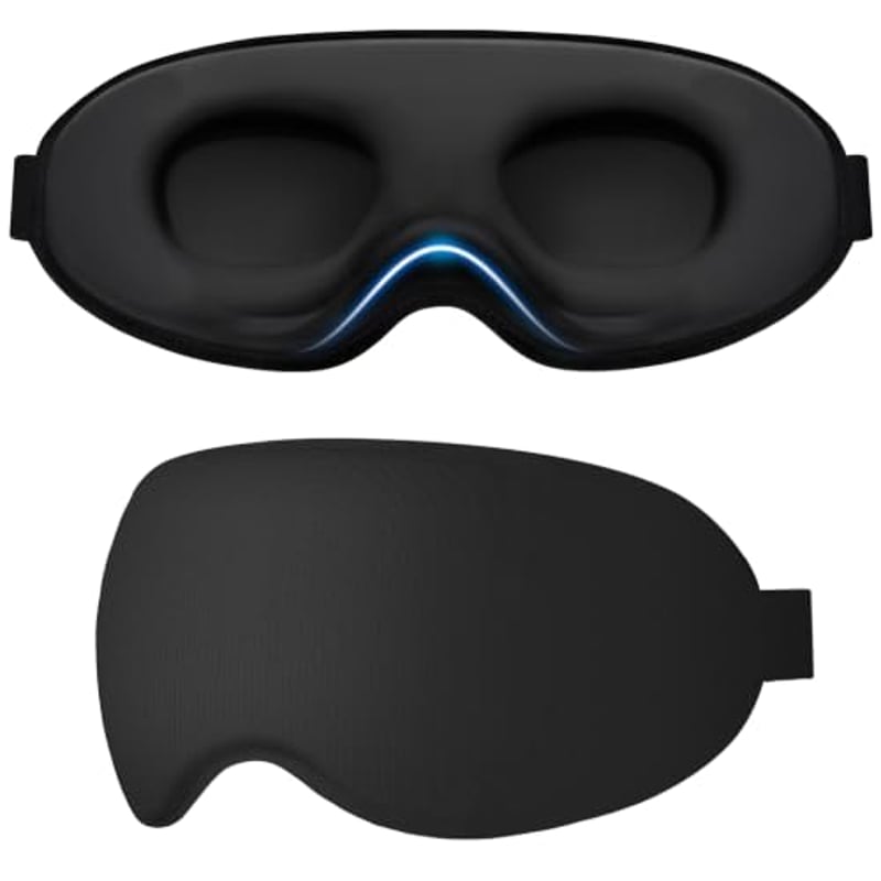 Gritin Schlafmaske für Seitenschläfer Damen & Herren 3D Bequem Schlafbrille
