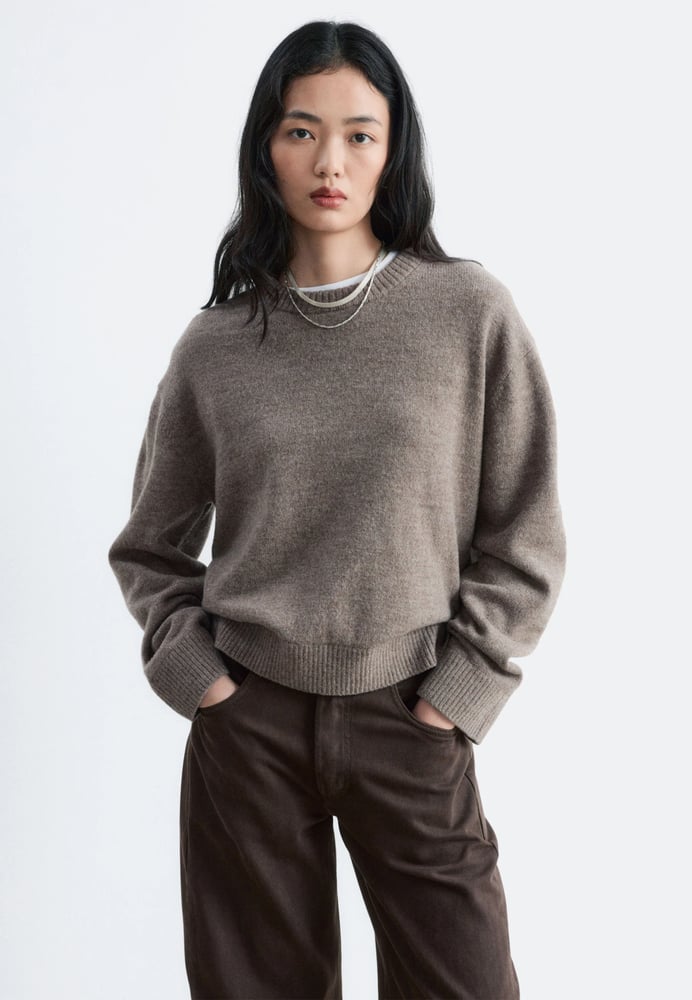 & OTHER STORIES BOXY KNIT JUMPER - Strickpullover - dark mole