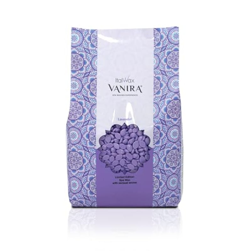 Italwax Vanira - 1kg -Hartwachsperlen für die Haarentfernung im SPA-Verfahren - Lavendel - Synthetische Formulierung - Perfekt für Ganzkörperwachsen