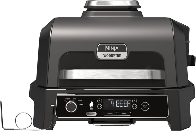 Ninja Woodfire Pro XL Elektrischer Outdoor Grill & Smoker mit Smart Cook System