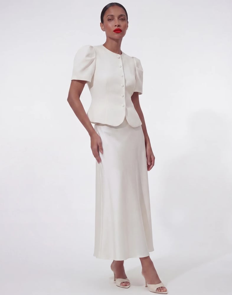 The Selene Skirt in Ivory White von Souvraine